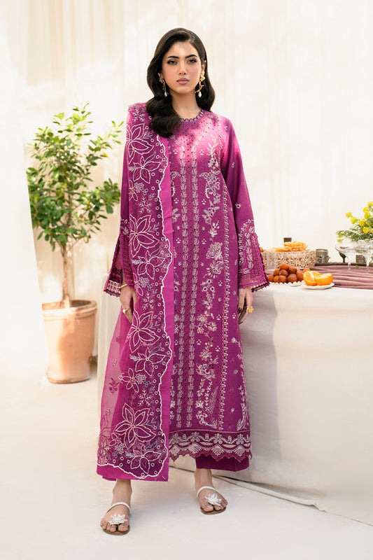 Zarif | Lamhay Luxury Eid Lawn 25 | 01 ALOHA XS Magenta Lawn