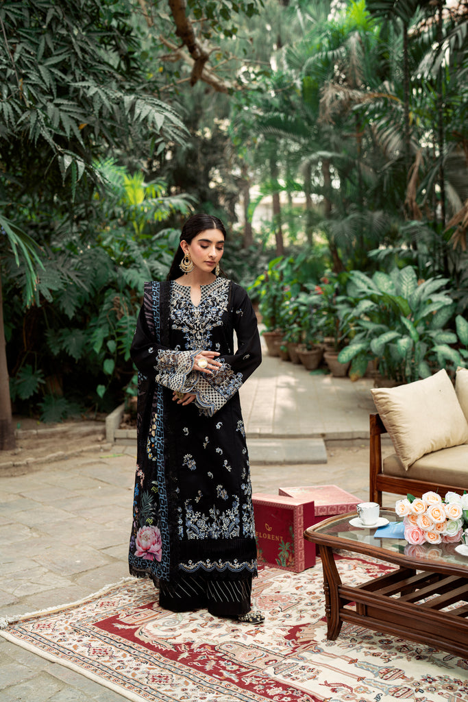 Florent | Eid Edits Luxury Lawn | FEE -2A XS Black Lawn