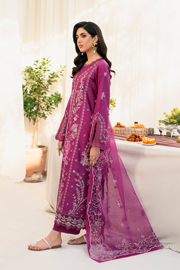 Zarif | Lamhay Luxury Eid Lawn 25 | 01 ALOHA XL Magenta Lawn