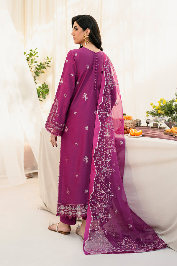 Zarif | Lamhay Luxury Eid Lawn 25 | 01 ALOHA S Magenta Lawn