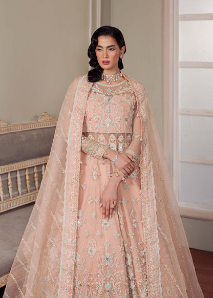 Dastoor | Airah Festive 25 | Cascade XL Peach Pink Organza
