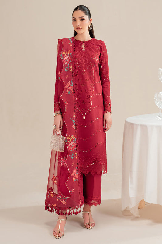 Jazmin | Iris Luxury Lawn 25 | IL'25-D03 XS Red Lawn