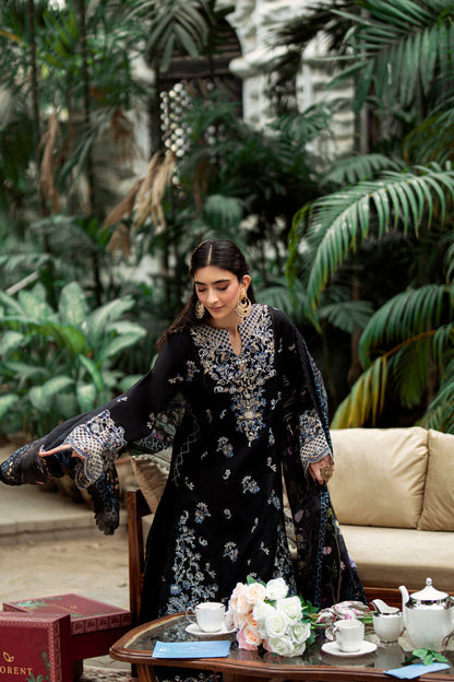 Florent | Eid Edits Luxury Lawn | FEE -2A M Black Lawn