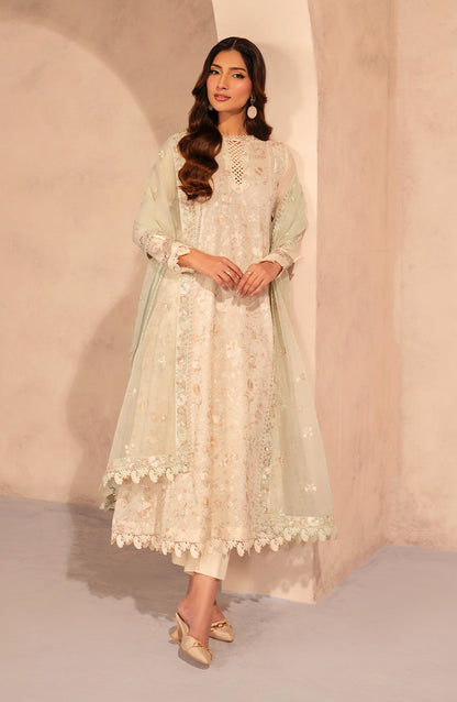 Zarif | Summer Lawn 25 |UNST-LWN-01 DAHEER Custom Size Ivory Lawn