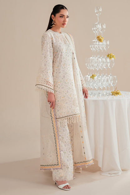 Jazmin | Iris Luxury Lawn 25 | IL'25-D09 S Off White Lawn