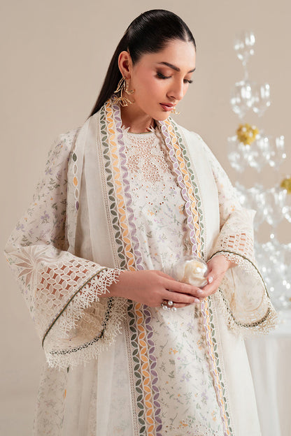 Jazmin | Iris Luxury Lawn 25 | IL'25-D09 L Off White Lawn