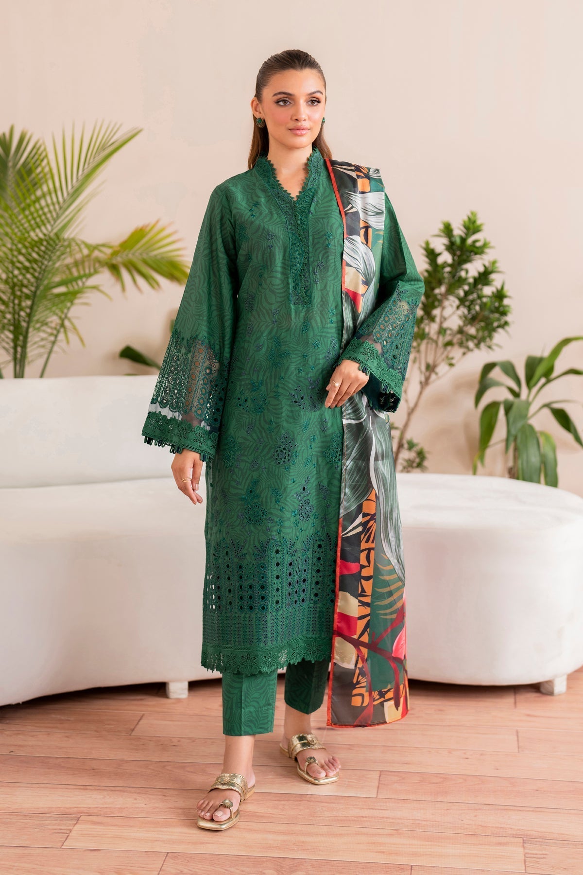 Xenia Formals | Printkari 25 | BETH XS Teal Green Lawn