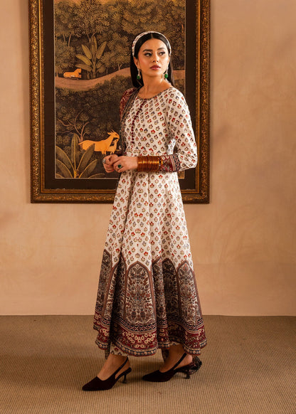 Maria Osama Khan | Retro Lawn 25 | Nair XL Off White Lawn