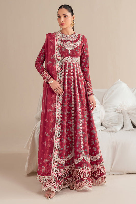 Jazmin | Iris Luxury Lawn 25 | IL'25-D08 XS Dust Red Lawn