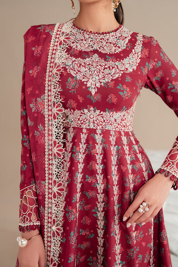 Jazmin | Iris Luxury Lawn 25 | IL'25-D08 M Dust Red Lawn