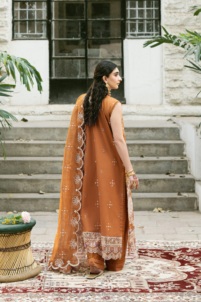 Florent | Eid Edits Luxury Lawn | FEE-6A S Rust Lawn