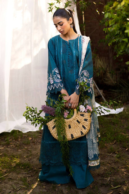 Neeshay | Summer Lines Printkari | LAGOON - Pakistani Designer Dress - by Neeshay | Type: Luxury - 100% Original at Saira Sultan