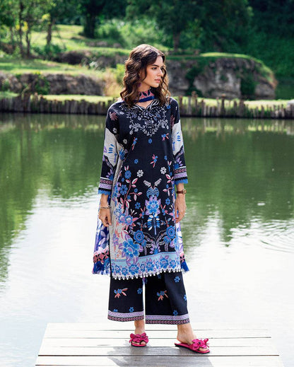 Roheenaz | Garden Veal Printed Lawn 25 |BlackBerry Frost - Pakistani Designer Dress - by Roheenaz | Type: Ladies Clothes - 100% Original at Saira Sultan
