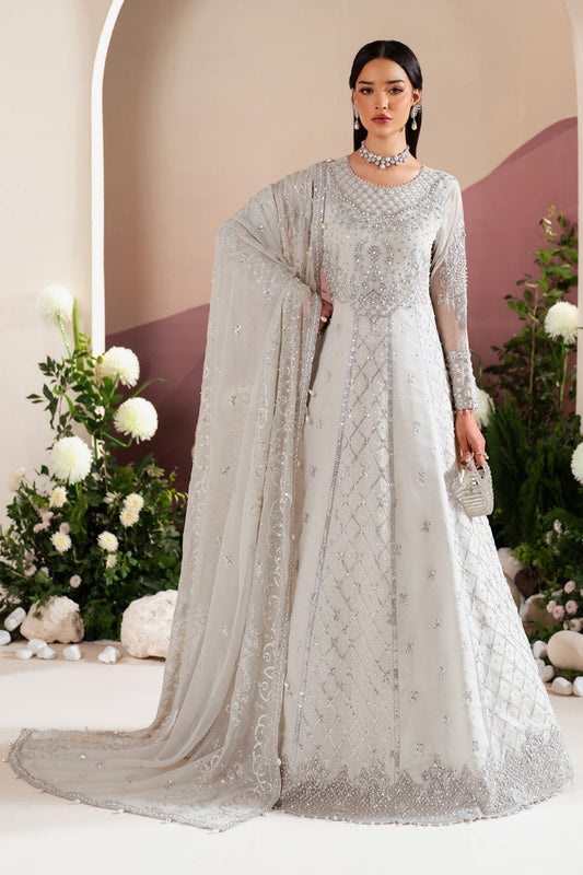 Alizeh | Handcrafted Eid Edit 25 | AF-HM-4032-Musk XS Off White Chiffon
