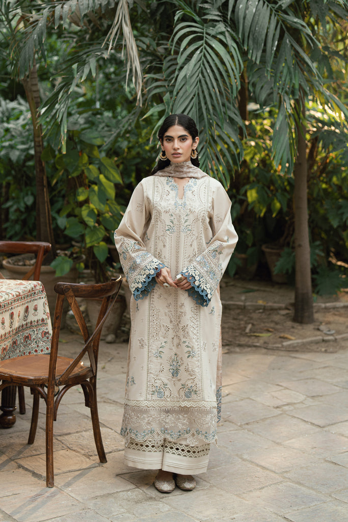 Florent | Eid Edits Luxury Lawn | FEE-4B XS Off White Lawn