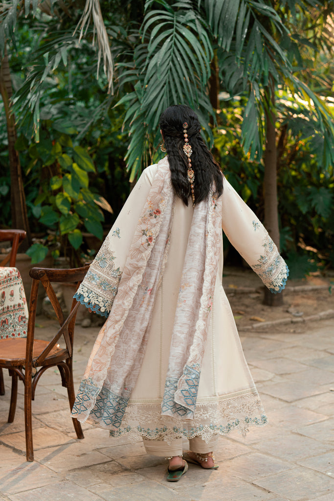 Florent | Eid Edits Luxury Lawn | FEE-4B S Off White Lawn
