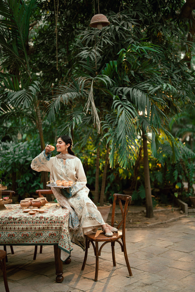 Florent | Eid Edits Luxury Lawn | FEE-4B XL Off White Lawn