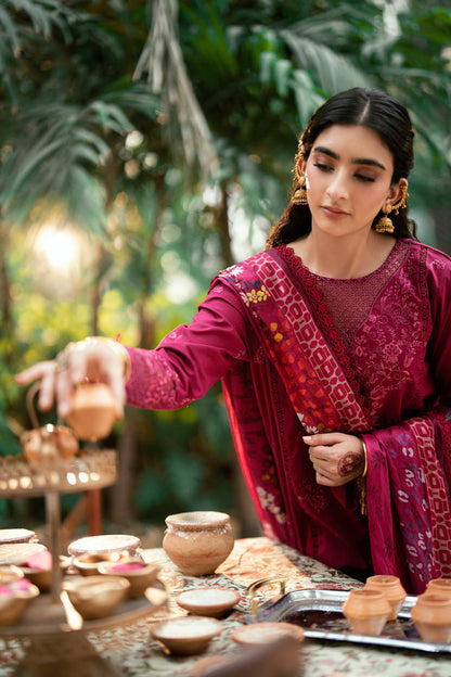 Florent | Eid Edits Luxury Lawn | FEE-2B M Carmine Lawn