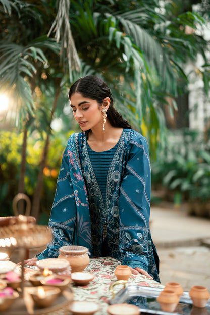 Florent | Eid Edits Luxury Lawn | FEE-3B L Sea Green Lawn