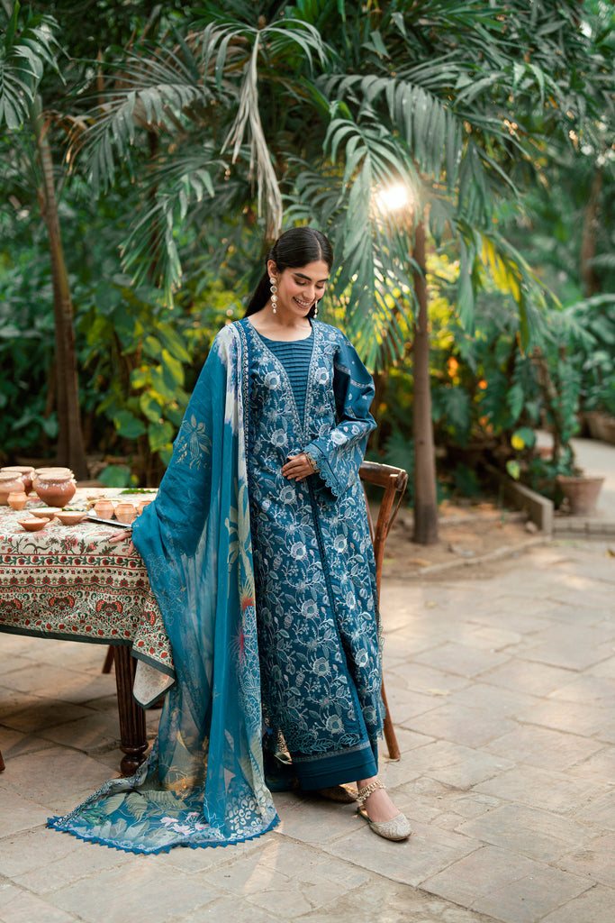 Florent | Eid Edits Luxury Lawn | FEE-3B XS Sea Green Lawn