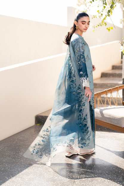Xenia Formals | Summer Away 25 | NEHAR S Light Blue Gray Lawn