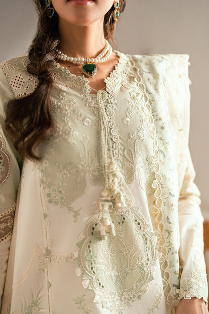 Qalamkar | Luxury Lawn Eid Edit | SB-10 Nadia M Ivory Lawn