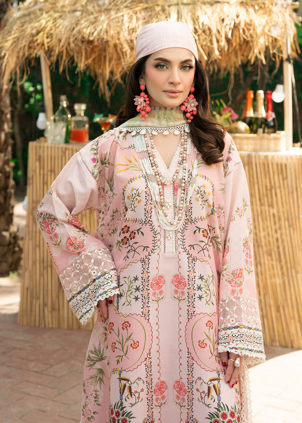 Sardinia | Coctail 25 | PINK PUNCH Custom Size Pale Pink Lawn