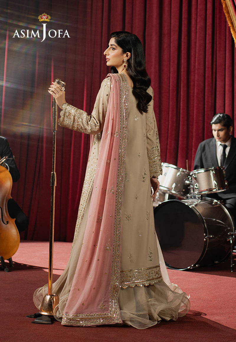 Asim Jofa | Premium Festive | AJPF-24 S Beige Spun Raw Silk