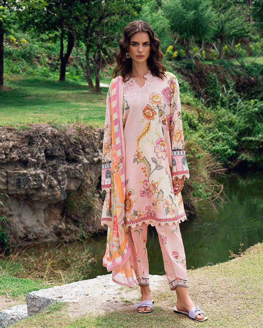 Roheenaz | Garden Veal Printed Lawn 25 |Wildflower fluff - Pakistani Designer Dress - by Roheenaz | Type: Ladies Clothes - 100% Original at Saira Sultan