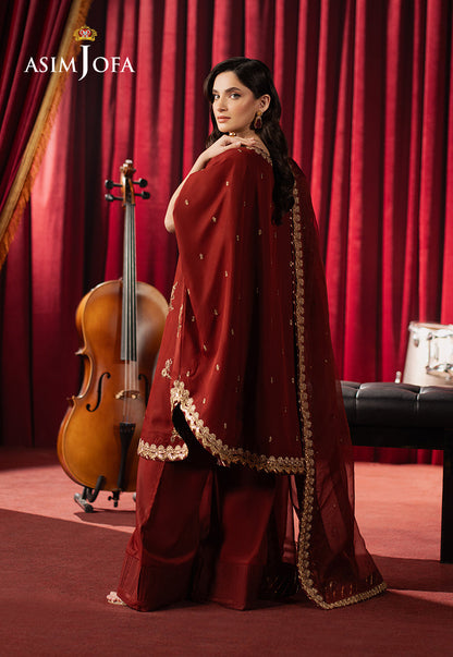 Asim Jofa | Premium Festive | AJPF-12 S Rust Silk