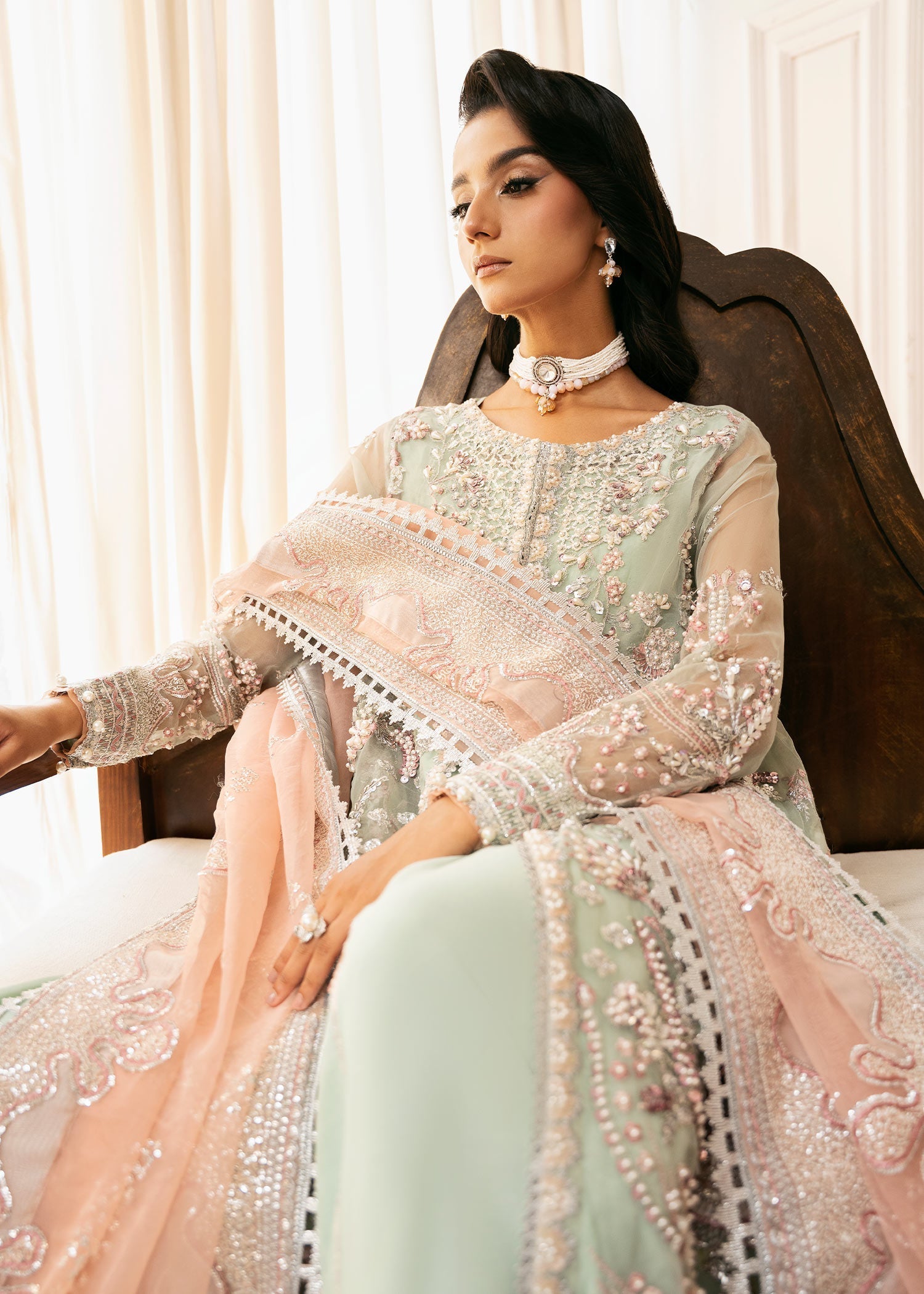Inayat | Festive Formals | TEEL-TALE - Pakistani Designer Dress - by Inayat - Type : Ladies Clothes - 100% Original at Saira Sultan