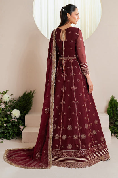 Alizeh | Handcrafted Eid Edit 25 | AF-HM-4029-Empress S Maroon Chiffon