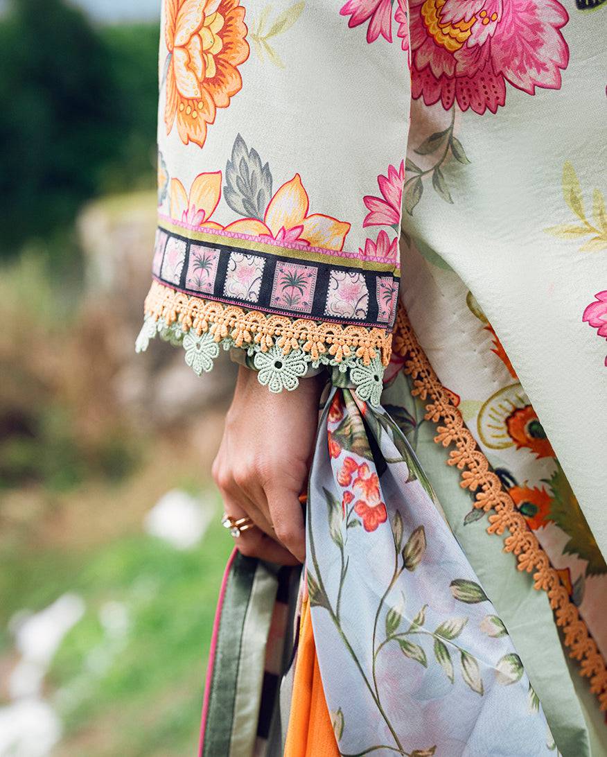 Roheenaz | Garden Veal Printed Lawn 25 | Crimson Whisper - Pakistani Designer Dress - by Roheenaz | Type: Ladies Clothes - 100% Original at Saira Sultan
