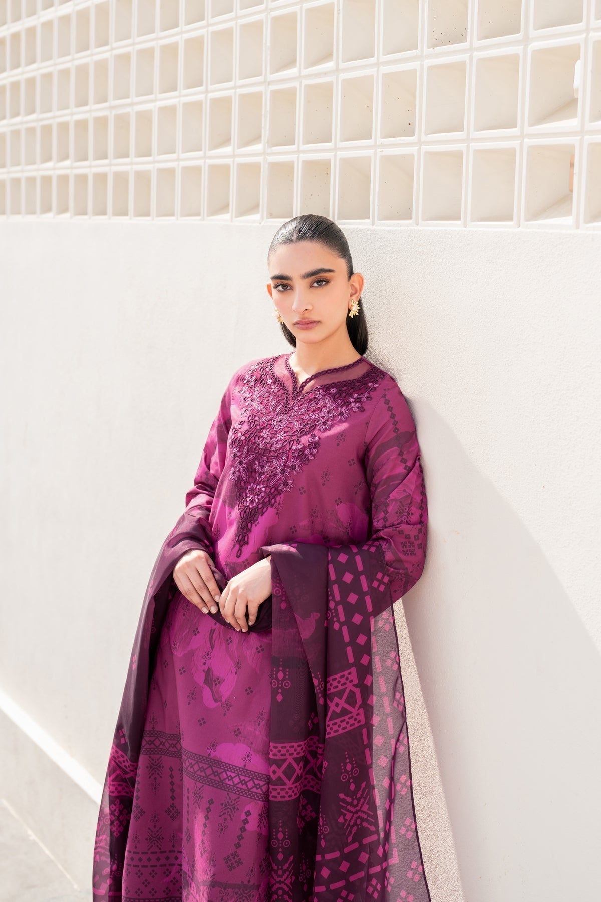 Xenia Formals | Summer Away 25 | BRICK-B S Magenta Lawn