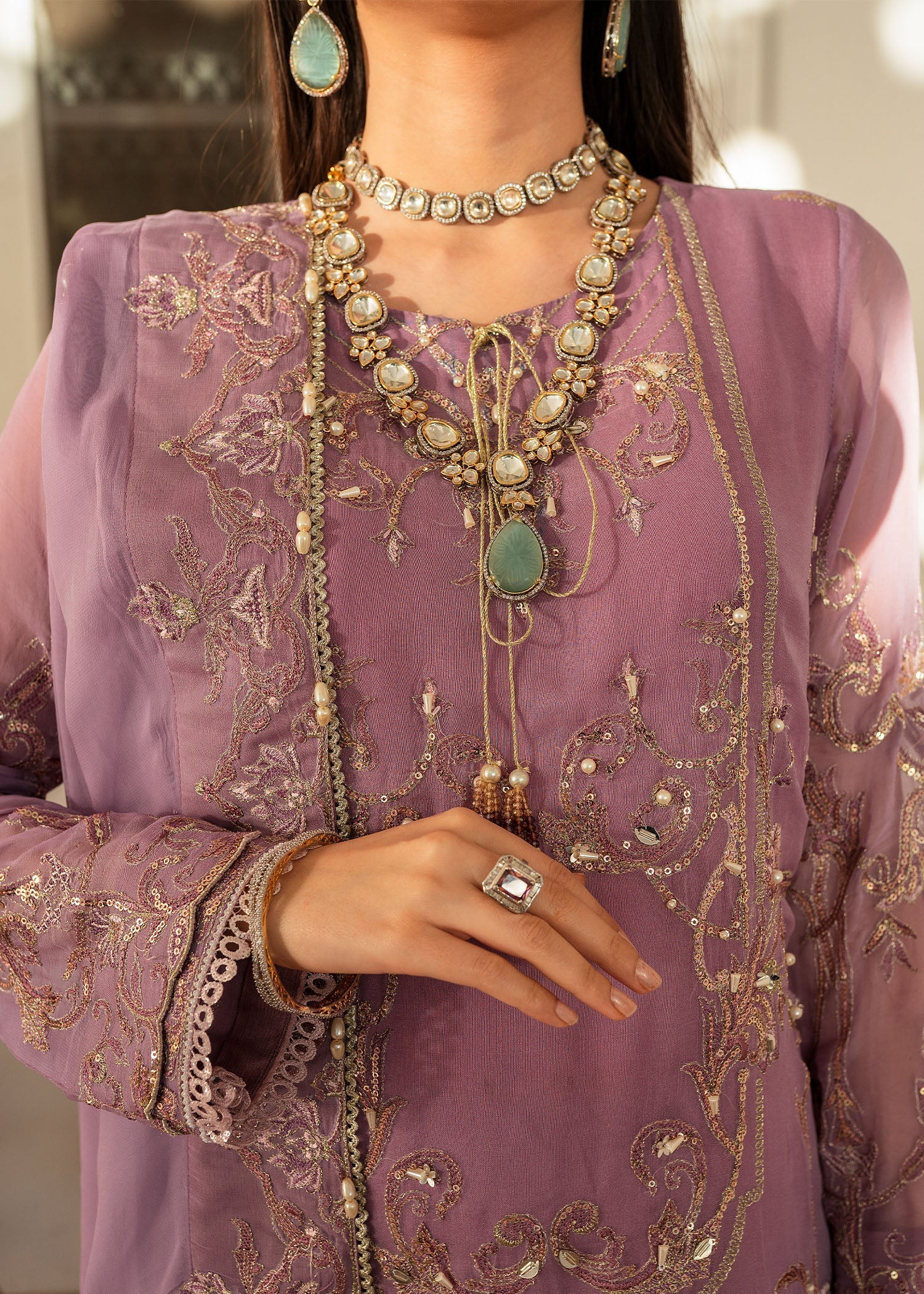Shurooq | Zara Edit 24 | Jamila M Lilac Chiffon