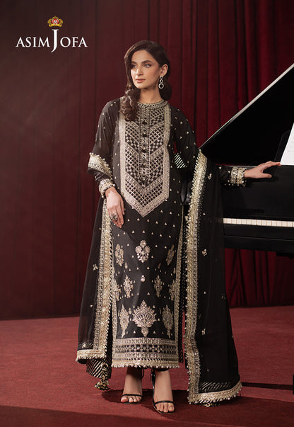 Asim Jofa | Premium Festive | AJPF-01 L Black Silk