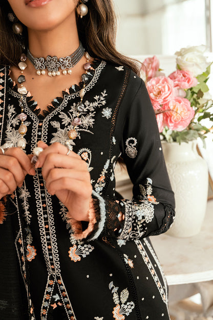 Qalamkar | Luxury Lawn Eid Edit | SB-03 Misha M Black Lawn