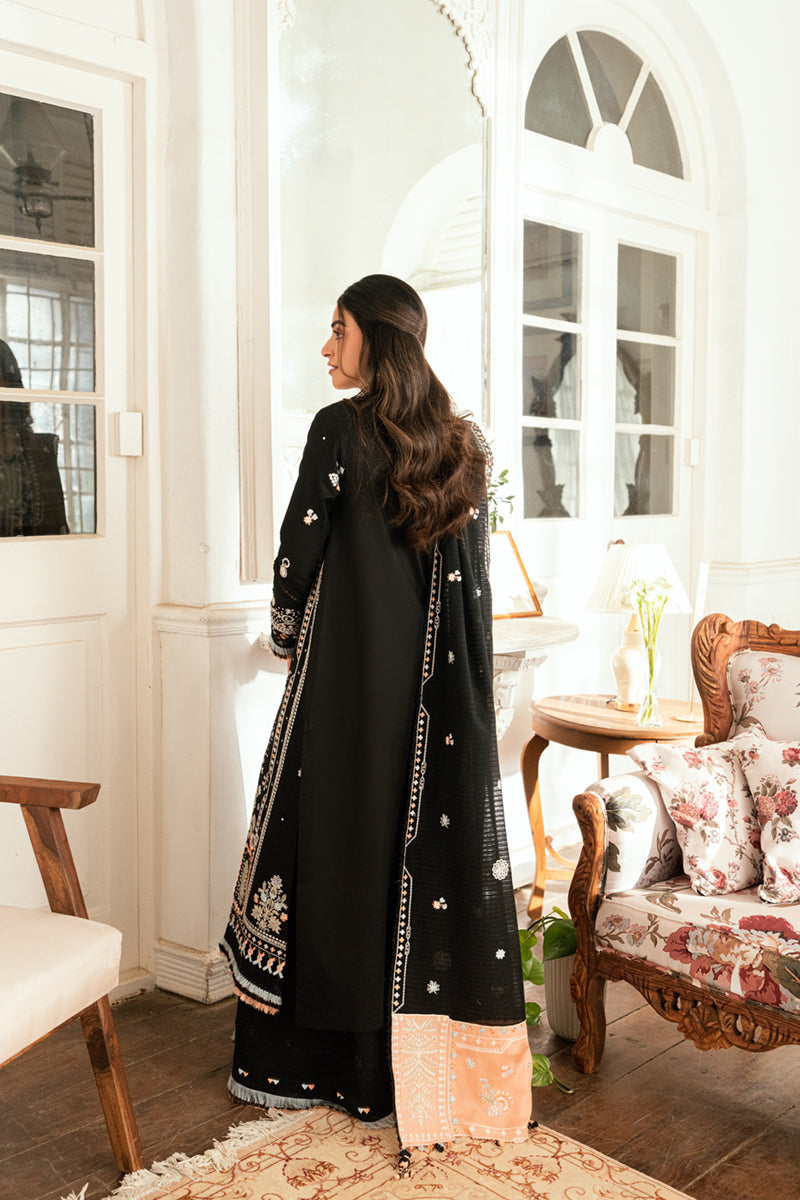 Qalamkar | Luxury Lawn Eid Edit | SB-03 Misha S Black Lawn
