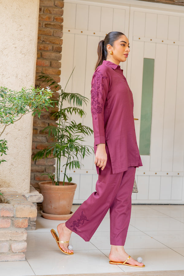 Sahar | Pre Essential Emb Edit | Mulberry Rose - Pakistani Designer Dress - by Sahar - Type : Ladies Clothes - 100% Original at Saira Sultan