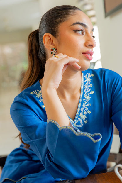Sahar | Pre Essential Emb Edit | Indigo Edge - Pakistani Designer Dress - by Sahar - Type : Ladies Clothes - 100% Original at Saira Sultan