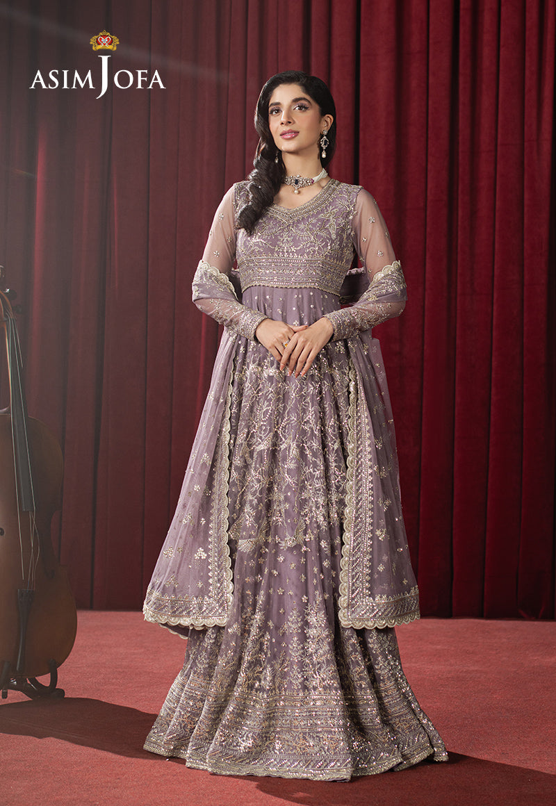 Asim Jofa | Premium Festive | AJPF-34 M Lilac Net