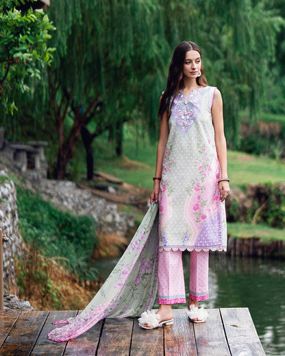 Roheenaz | Garden Veal Printed Lawn 25 | Tulip Sugar - Pakistani Designer Dress - by Roheenaz | Type: Ladies Clothes - 100% Original at Saira Sultan
