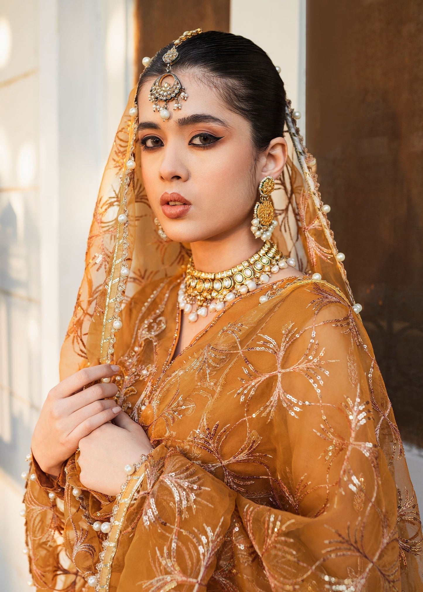Shurooq | Zara Edit 24 | Dhoop Kinaray M Orange Organza