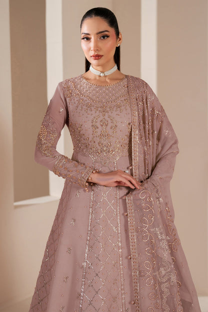 Alizeh | Handcrafted Eid Edit 25 | AF-HM-4031-Saffron Custom Size Soft Pink Chiffon