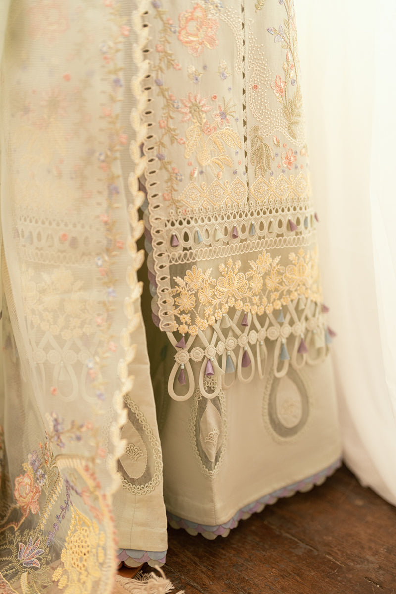 Qalamkar | Luxury Lawn Eid Edit | SB-08 Rimsha Custom Size Lawn Gray