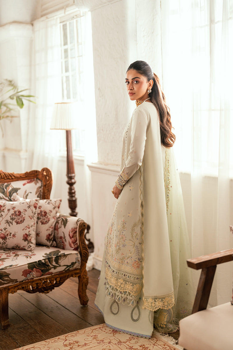 Qalamkar | Luxury Lawn Eid Edit | SB-08 Rimsha S Lawn Gray
