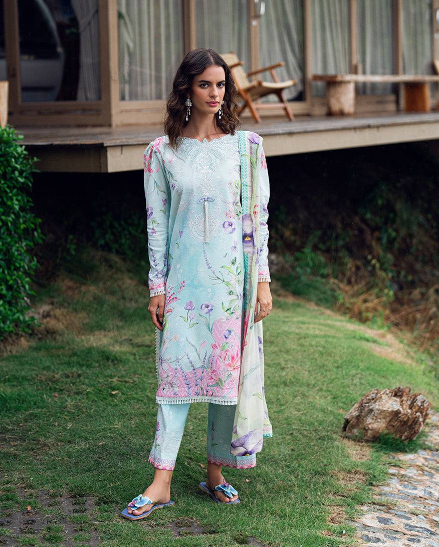 Roheenaz | Garden Veal Printed Lawn 25 | Twilight Fizz - Pakistani Designer Dress - by Roheenaz | Type: Ladies Clothes - 100% Original at Saira Sultan