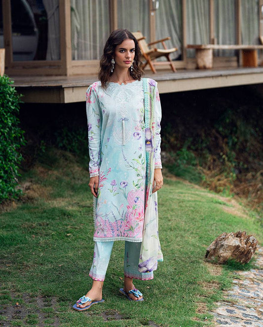 Roheenaz | Garden Veal Printed Lawn 25 | Twilight Fizz - Pakistani Designer Dress - by Roheenaz | Type: Ladies Clothes - 100% Original at Saira Sultan