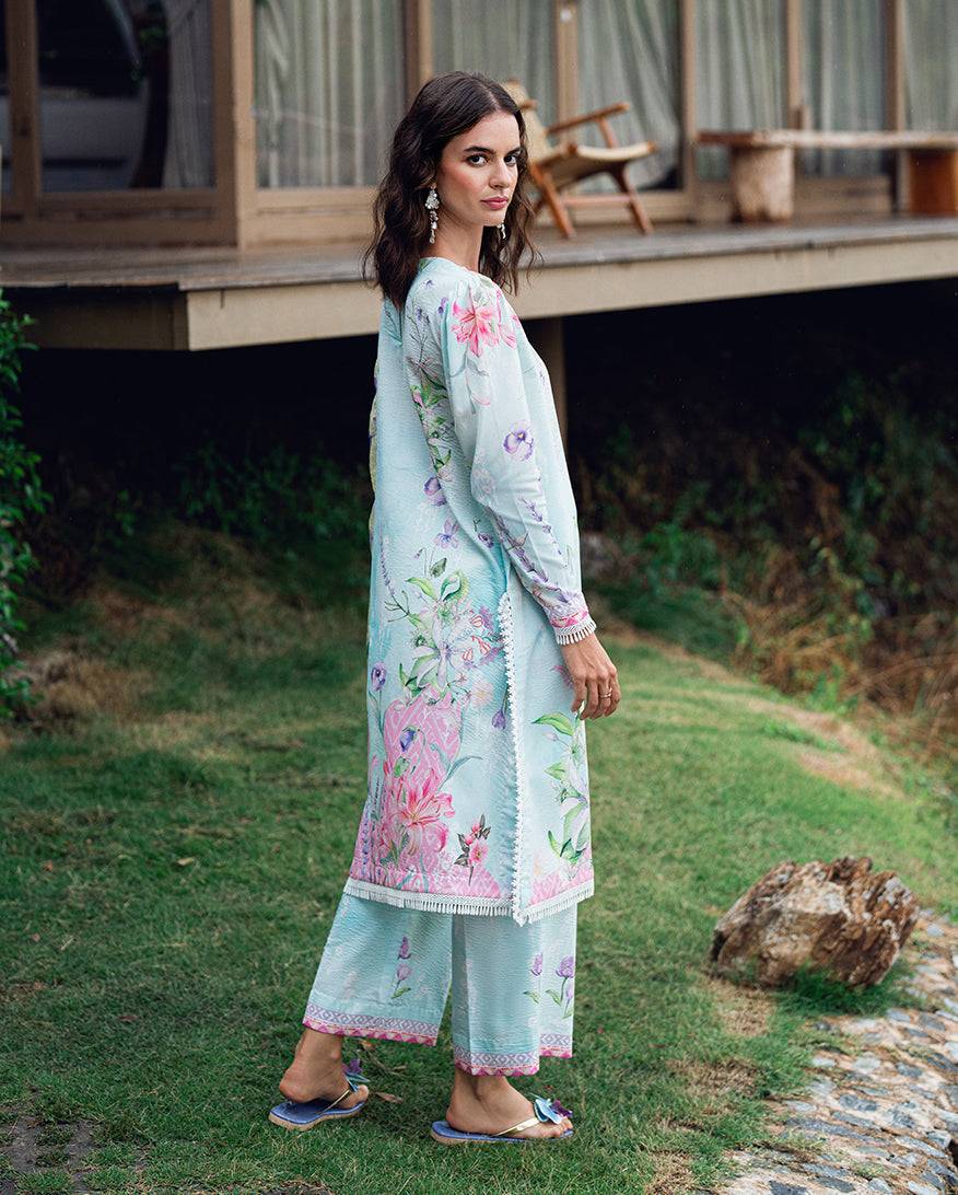 Roheenaz | Garden Veal Printed Lawn 25 | Twilight Fizz - Pakistani Designer Dress - by Roheenaz | Type: Ladies Clothes - 100% Original at Saira Sultan