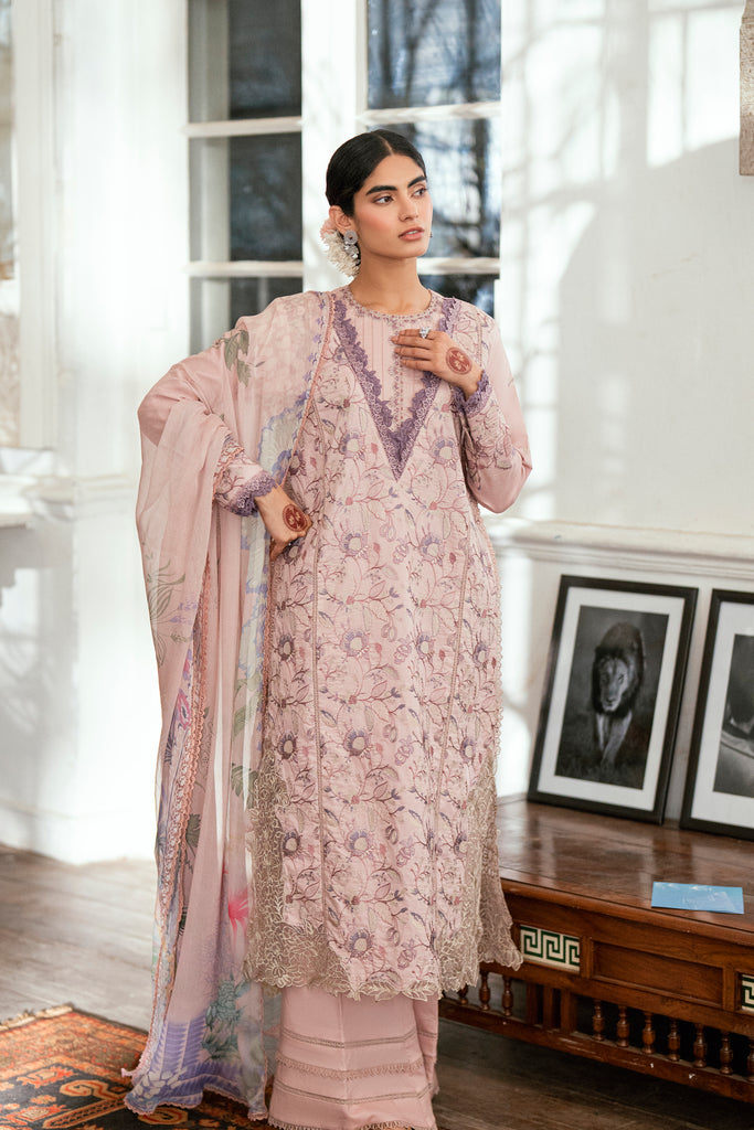 Florent | Eid Edits Luxury Lawn | FEE-3A M Mauve Lawn